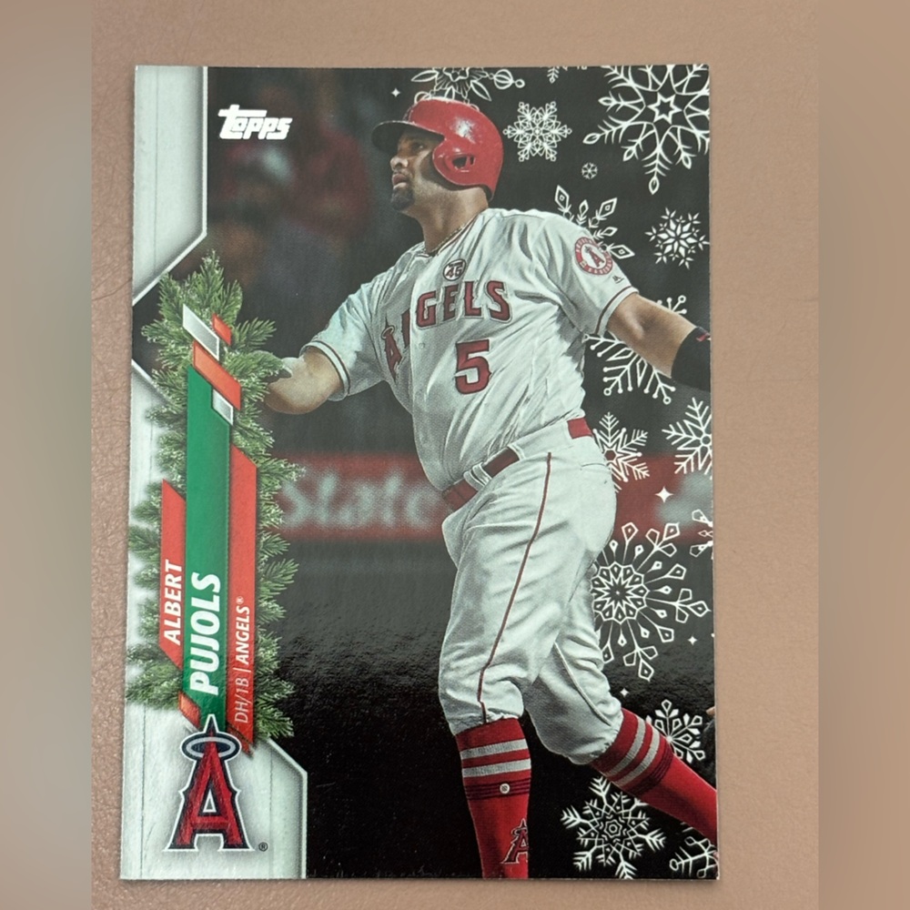 Albert Pujols 2020 Topps Angels Holiday Baseball Card